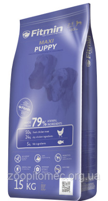 Fitmin dog maxi puppy Фитмин Корм для цуценят великих порід від 2 до 5 міс, вагітних і лактуючих сук, 3 кг