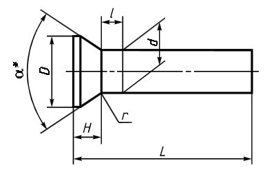 Заклепки ГОСТ 10300 - креслення Заклепки ГОСТ 10300 купити