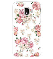 Бампер силіконовий чохол для Samsung J2 2018 Galaxy J250 з малюнком Трояндочки