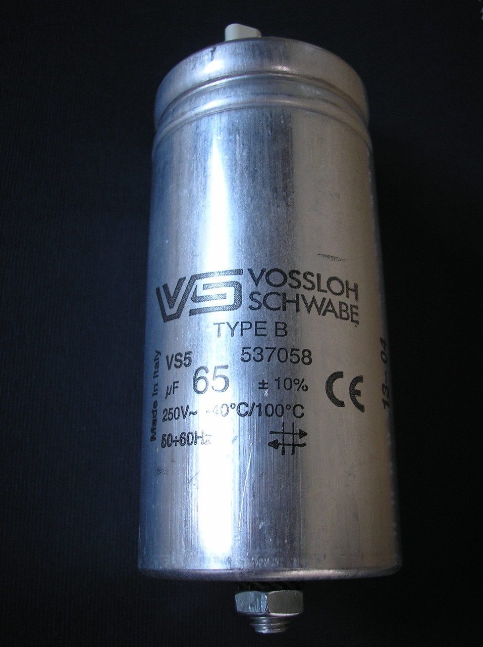 Конденсатор Vossloh-Schwabe 65 мкФ х 250 В 505872.01, фото 1