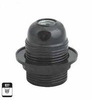 Патрон для люстр чорний з різьбленням Е27 (баколит) GAV 419