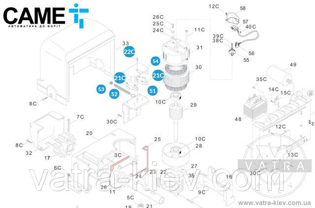 Пристрій кінцевих вимикачів Came BX 119RIY014 кінцевики Came BX купити ціна