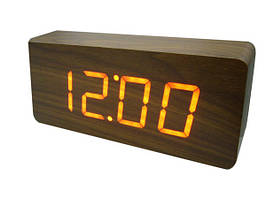 Електронний годинник LED Wooden Clock VST-865