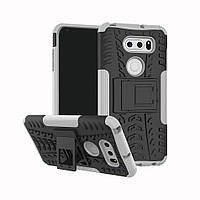 PC + TPU чехол Armor для LG V30 (8 цветов) белый