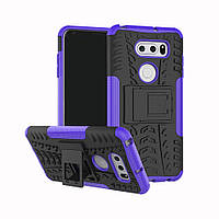 PC + TPU чехол Armor для LG V30 (8 цветов) фиолетовый