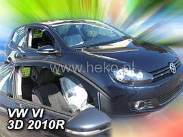 Дефлектори вікон (вітровики) VW Golf-6 2008-> 3D 2шт (Heko)