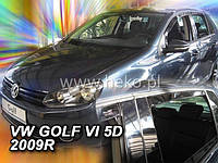 Дефлекторы окон (ветровики) VW Golf-6 2008-> 5D 4шт (Heko)