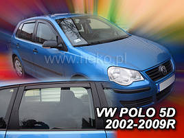 Дефлектори вікон (вітровики) VW Polo 4 2001-2009 5D 4шт (Heko)