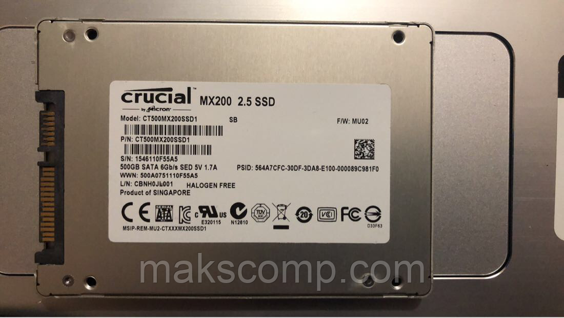SSD Crucial MX200 500GB 2.5" SATAIII MLC (CT500MX200SSD1)