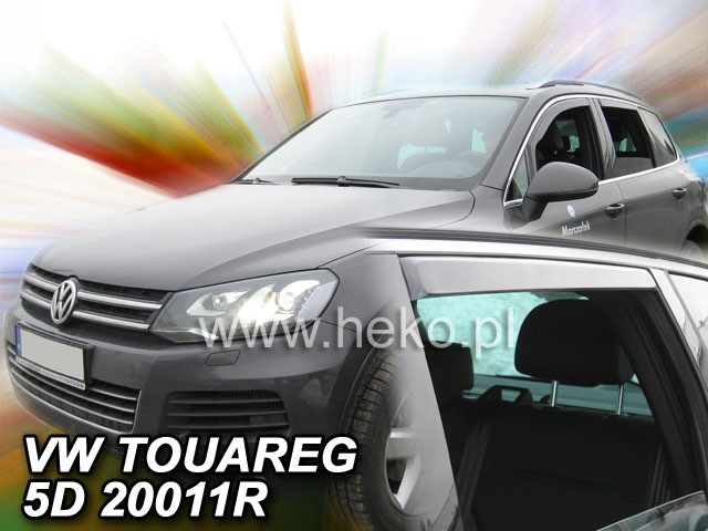 Дефлектори вікон (вітровики) VW Touareg 2010-> 5D 4шт (Heko)