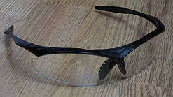 Очки спортивные прозрачные защитные с черной оправой окуляри прозорі захисні захист