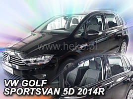 Дефлектори вікон (вітровики) VW GOLF SPORTSVAN - 5D 2014R->(HEKO)