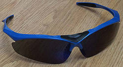 Окуляри спортивні затемнені захисні із синьою оправою окулярі затемнені захісною захистом