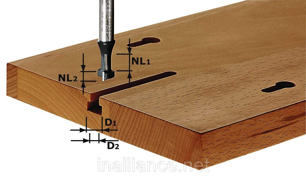 Фреза для вибірки Т-подібних пазів HW S8 D10.5/NL13 хвостовик 8 мм Festool 491035
