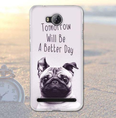 Панель силіконова накладка для Huawei Y3ii з друкованим малюнком мопс