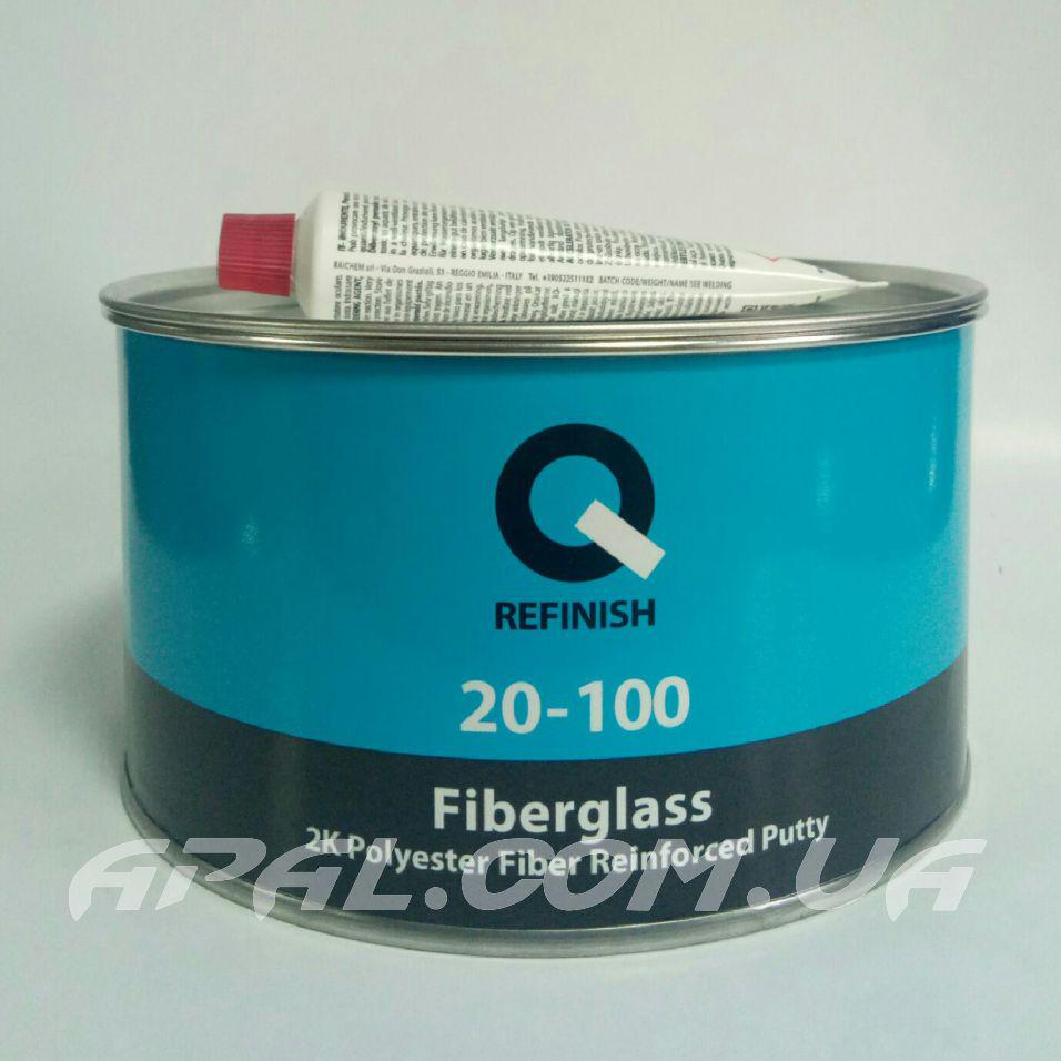 Q-Refinish 20-100 Поліефірна шпатлівка FIBERGLASS зі скловолокном (1,8 кг)
