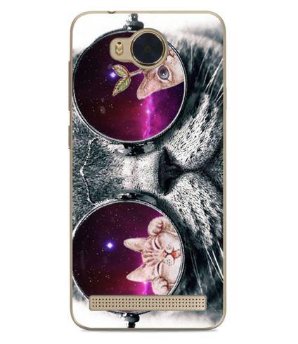 Чохол силіконовий для Huawei Y3ii з картинкою кіт в окулярах
