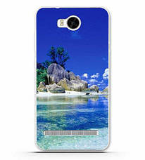 Бампер для Huawei Y3ii з малюнком ловець снів на чорному тлі з пір'ям, фото 5