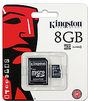 Карта пам'яті Kingston micrоSDHC 8Gb +SD (SDC4/8GB)