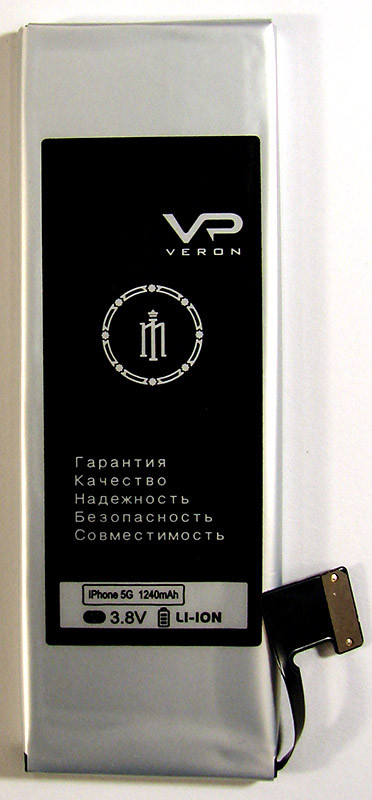 Аккумуляторная батарея Veron для iPhone 5 (1240 mAh) - фото 1 - id-p688061794