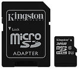 Карта пам'яті Kingston 32GB microSDHC UHS-I Canvas Select 80R class 10+SD Adapter (SDHC/32GB), фото 2