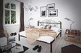 Двоспальне ліжко Tenero Бегонія металева коричнева, фото 2