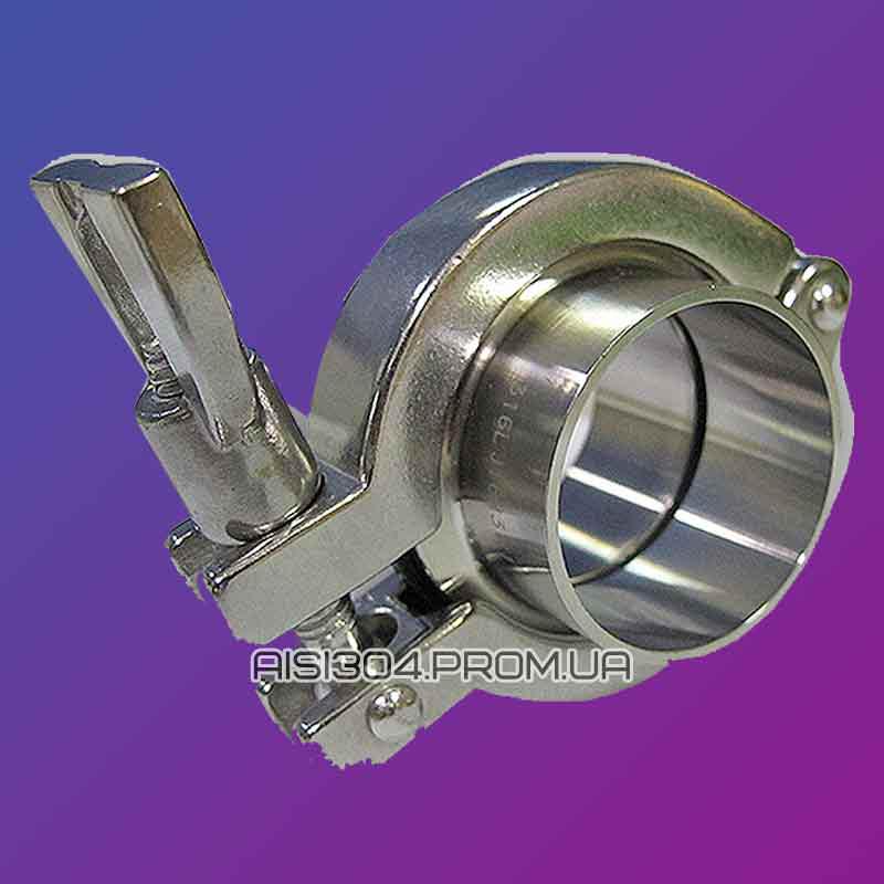 Кламп нержавіючий Din Dn 50 (52×1.5 мм) AISI 304, фото 1