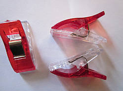 Кліпси пластикові затискачі, прищіпки для стібки Букеєва, печворка, квілтингу, для шиття, для кравних.50 шт.