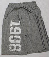 Детские трикотажные шорты для мальчика "1998" серые, размер 4