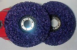 Водорості круги зачисні на болгарку d125 мм фіолетові STRIP and CLEAN