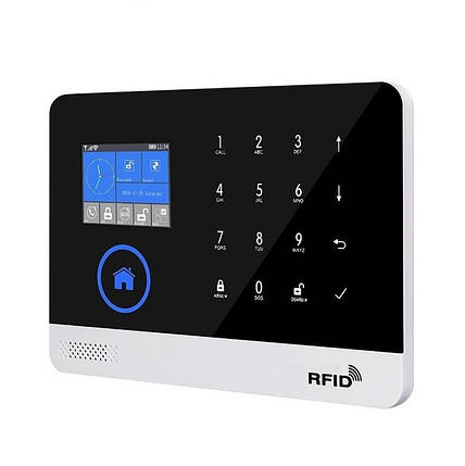 Сенсорна GSM сигналізація для будинку з датчиком руху і WIFI Alarm JYX-W-G600, фото 1