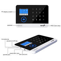 Сенсорна GSM сигналізація для будинку з датчиком руху і WIFI Alarm JYX-W-G600, фото 3
