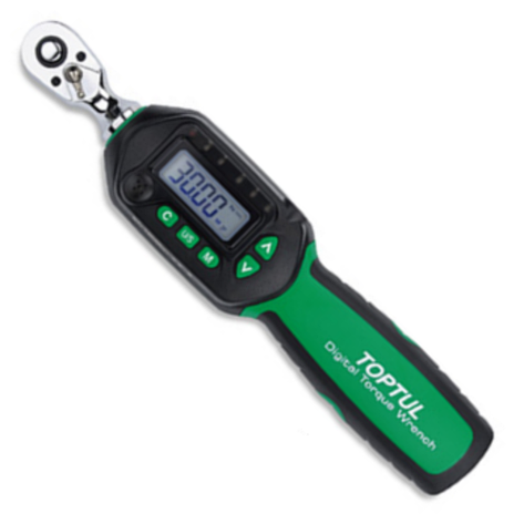 Ключ динамометричний 1.5-30 нм (цифровий) 1/4" укорочений TOPTUL DT-030S, фото 1