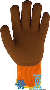 Рукавички робочі зимові покриті спіненим латексом #300 (коричневий)