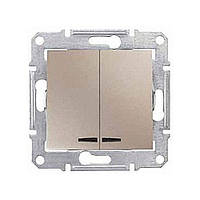 Вимикач SDN0300368 подвійний з підсвіткою титан Sedna Schneider, 4251