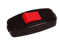 Вимикач для бра червоно-чорний (Horoz) Код.55219