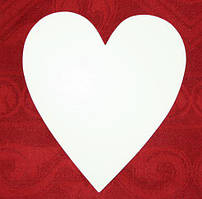 Підкладка під торт серце 20*18 біла (наб 10 шт.)