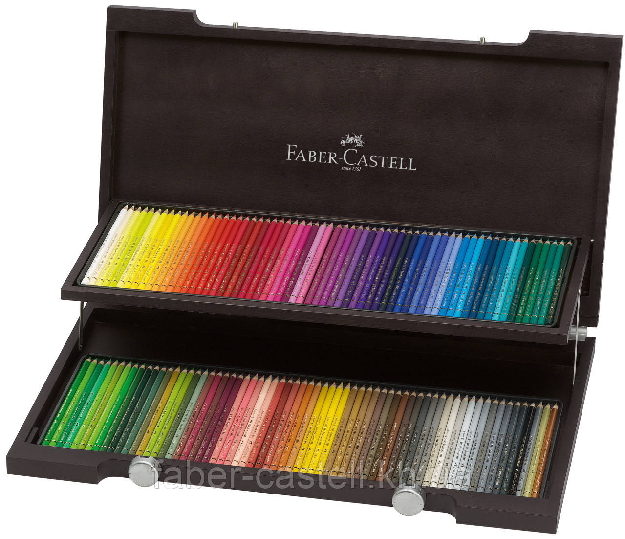 Олівці кольорові художні 120 колорів у дерев'яному пеналі Faber-Castell POLYCHROMOS®, 110013