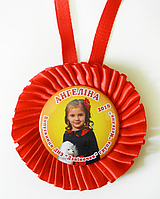 Медаль закатная на стрічці "Випускниця дитячого садка" іменна з фото