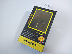 Вакуумні чорні навушники "Awei ES-Q6"