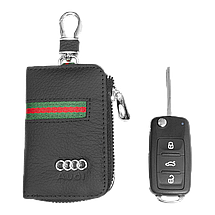 Ключниця Carss з логотипом AUDI 01012 багатофункціональна чорна, фото 4