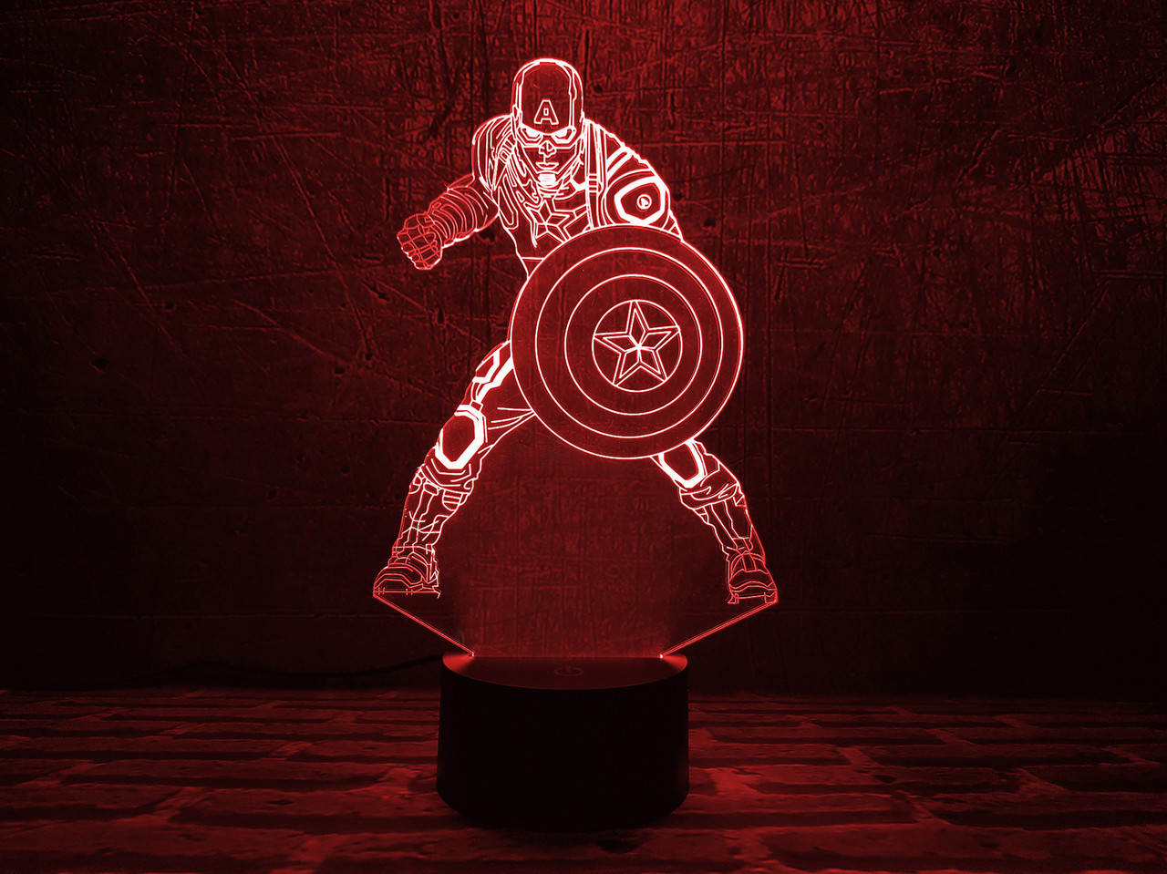 Дитячий нічник-світильник "Капітан Америка 3" 3DTOYSLAMP, фото 1