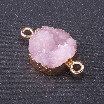 Конектор "Рожевий Сніг" колір металу "золото" L1мм d- 14мм пластик