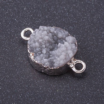 Конектор "Сірий Сніг" колір металу "срібло" L1мм d- 14мм пластик