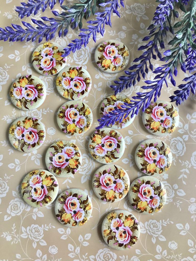 Ґудзик дерев'яна 2.5 см (1 шт), фото 1