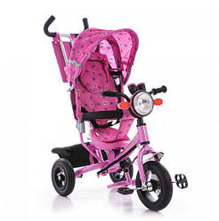 Дитячий велосипед Azimut ВС-17B Air з фарою триколісний рожевий