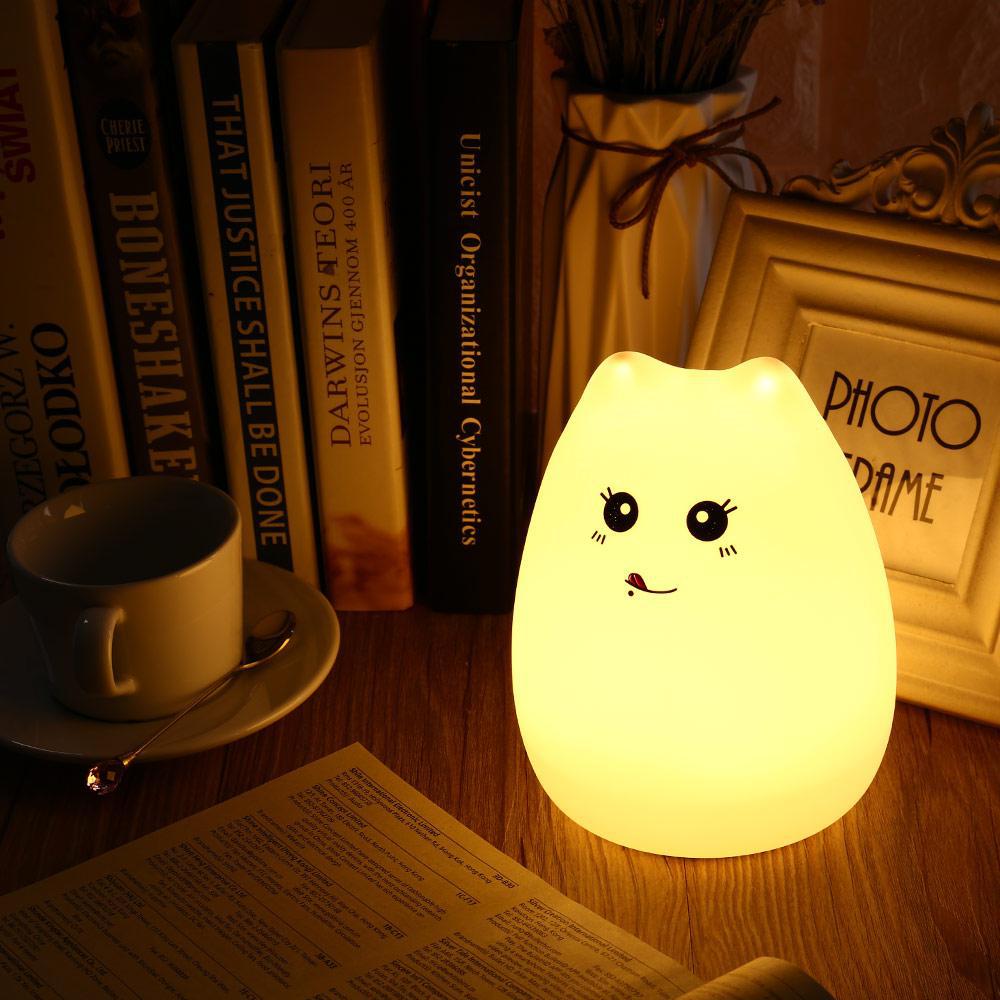 Дитячий нічник-світильник "Котик з язичком" 3DTOYSLAMP