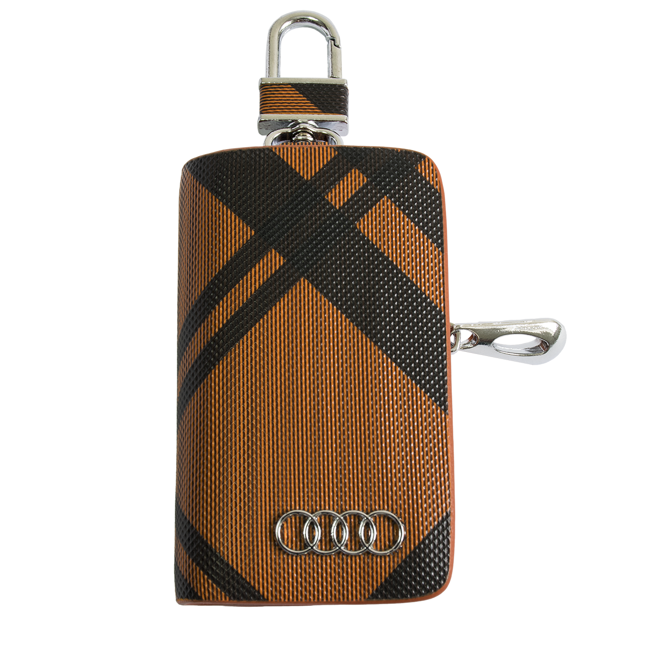 Ключниця Carss з логотипом AUDI 01014 карбон коричневий
