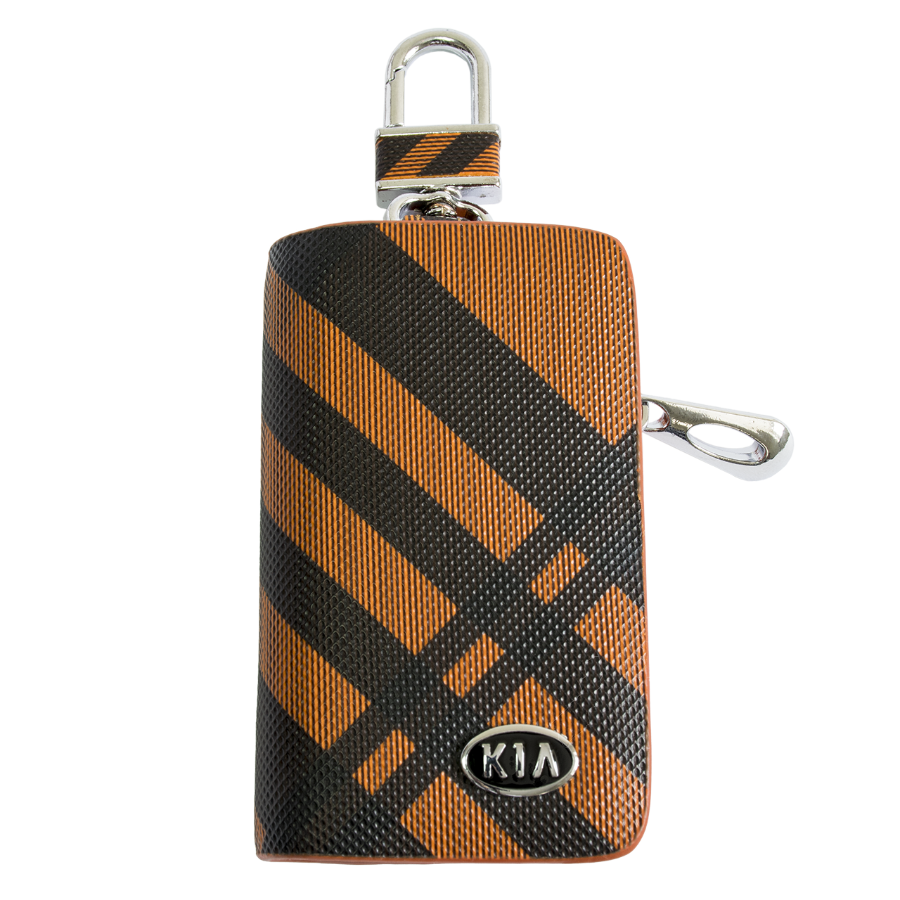 Ключниця Carss з логотипом KIA 05014 карбон коричневий, фото 1
