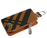 Ключниця Carss з логотипом KIA 05014 карбон коричневий, фото 2